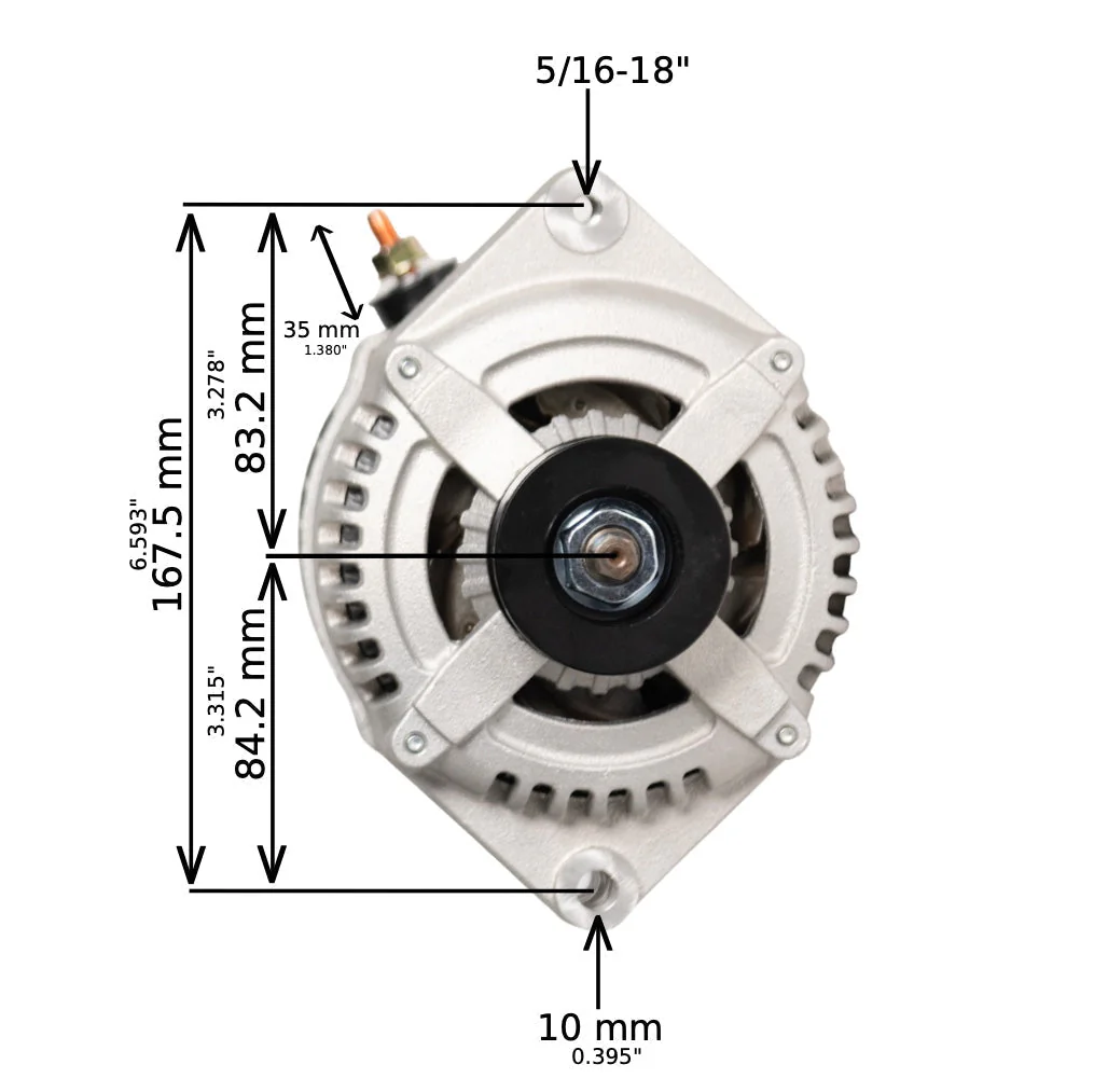 JS Alternators for Chevy Chevelle V8 7.4L (1970-1972) 12si High Output 250 / 320 amp - Image 16