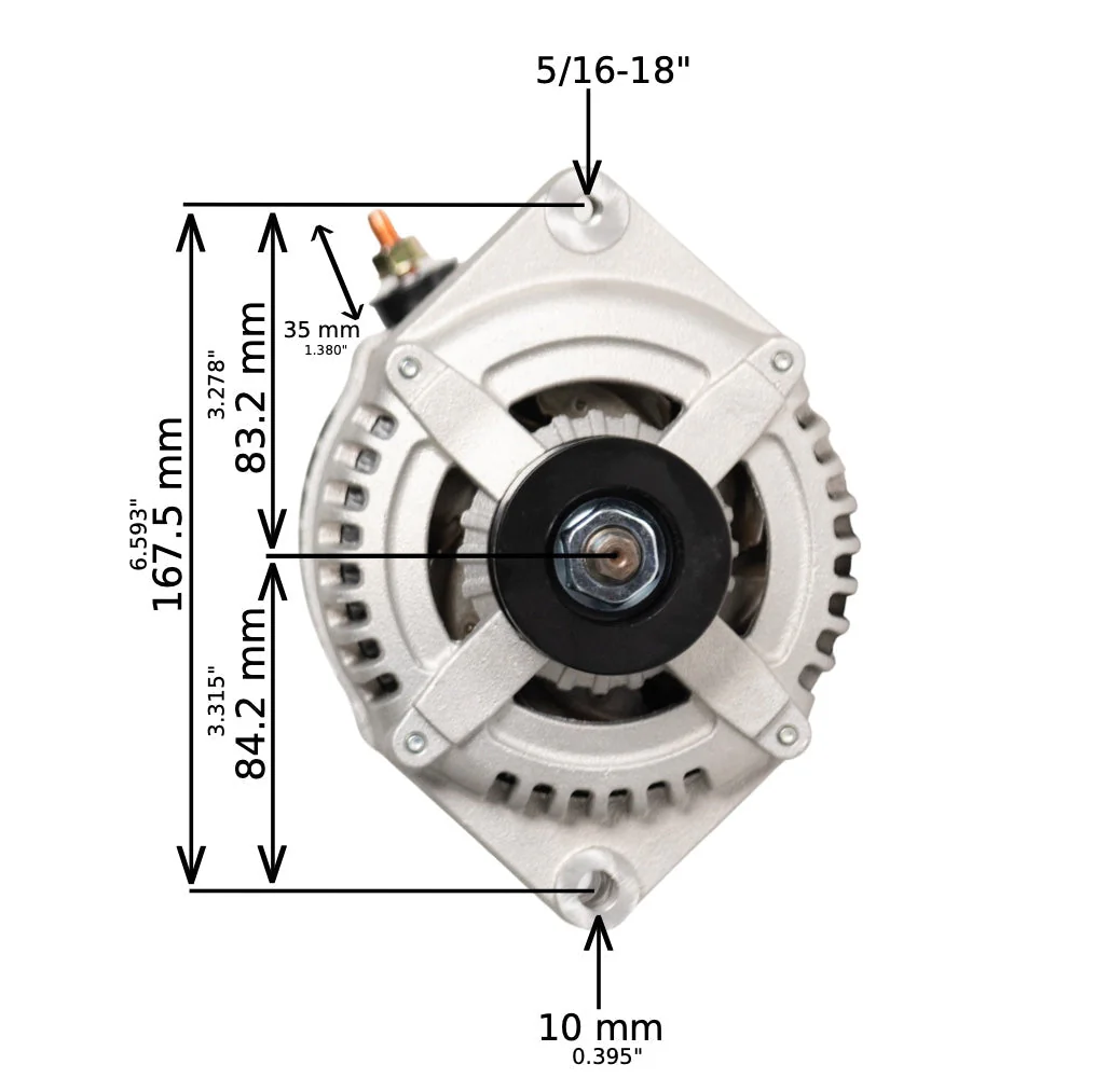 JS Alternators for Jeep CJ7 L6 4.6L (1982-1985) 12si High Output 250 / 320 amp - Image 16