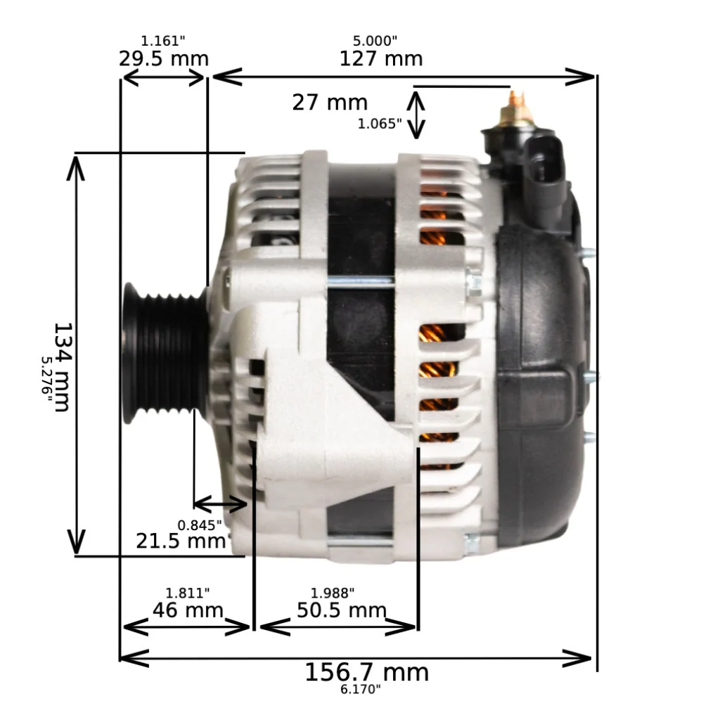 JS Alternators for Chevy C3500HD 6.5L V8 (1992-1995) High Output 250 / 320 amp - Image 8