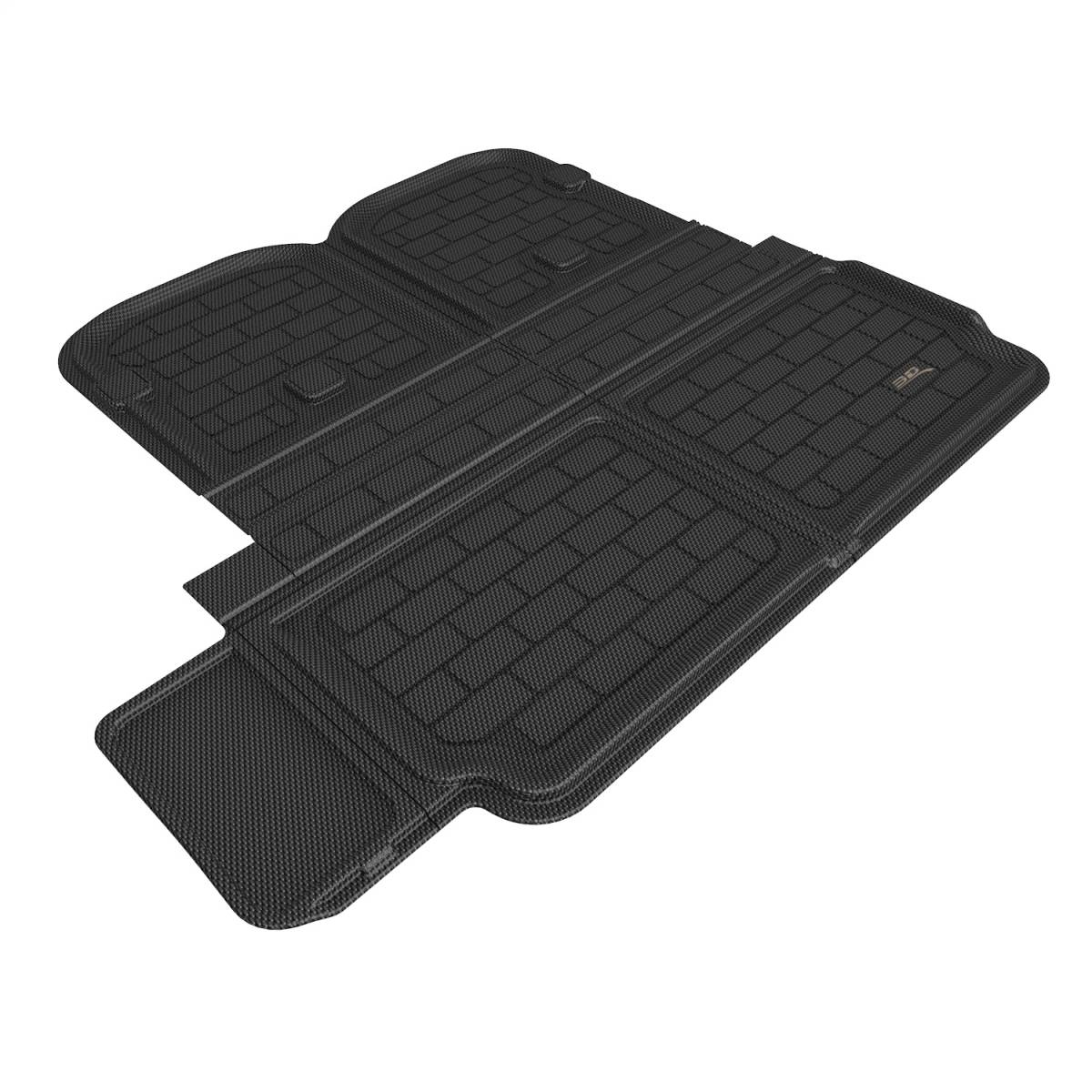 3D MAXpider Cargo Liner Tesla Model X 6 / 7 Seater (22-24) Cross Fold Kagu Black Rubber - Behind 2nd Row - M1TL0431309
