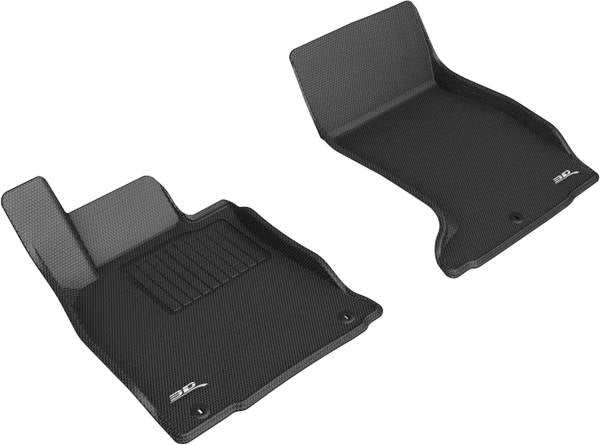 3D MAXpider Floor Mats Genesis G70 AWD (19-23) All-Weather Kagu Series Black - Front or Second Row