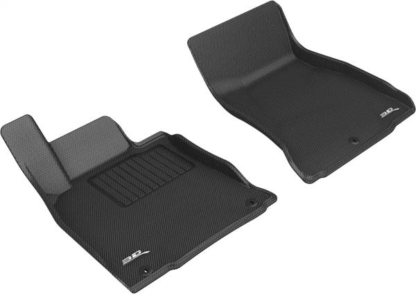 3D MAXpider Floor Mats Genesis G70 RWD (19-23) All-Weather Kagu Series Black - Front or Second Row - Image 2