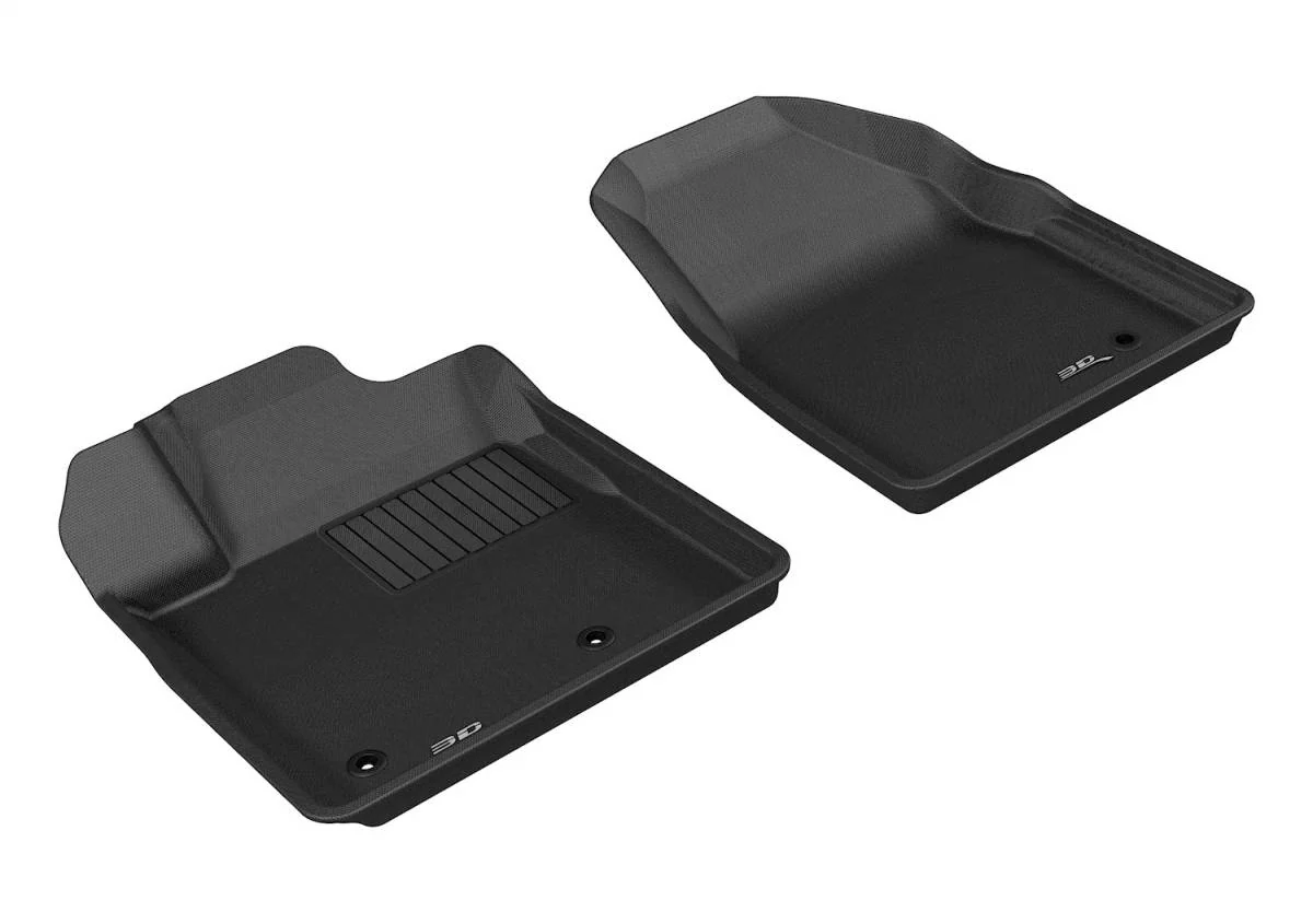 3D MAXpider Floor Mats Honda Pilot (09-15) All-Weather Kagu Series Black - Front / Second / Third Row - Image 2