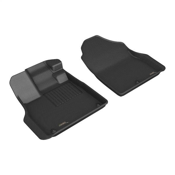 3D MAXpider Floor Mats Honda Pilot (22-24) All-Weather Kagu Series Black - Front / Second / Third Row - Image 2