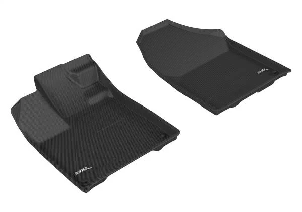 3D MAXpider Floor Mats Honda Ridgeline (17-23) All-Weather Kagu Series Black - Front / Second / Third Row - Image 2