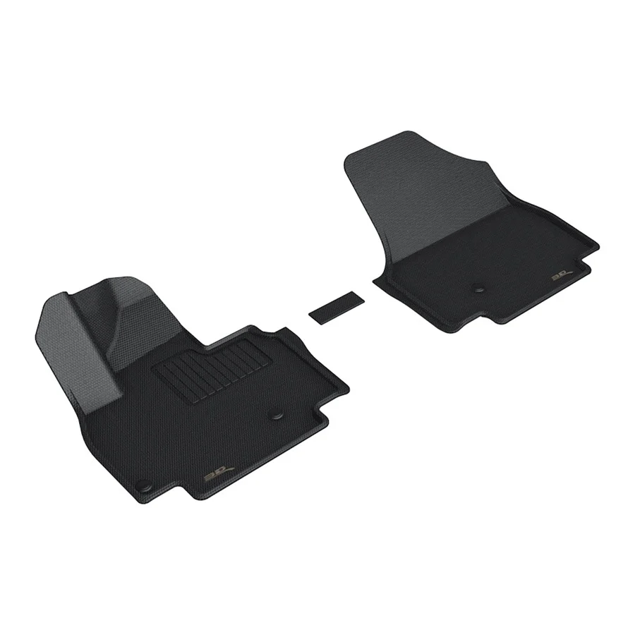 3D MAXpider Floor Mats Kia EV9 6 Seat (2024) All-Weather Kagu Series Black - Front / Second / Third Row - Image 2