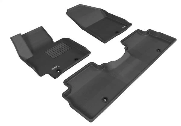 3D MAXpider Floor Mats Kia Soul (2014-2019) All-Weather Kagu Series Black - Front or Second Row