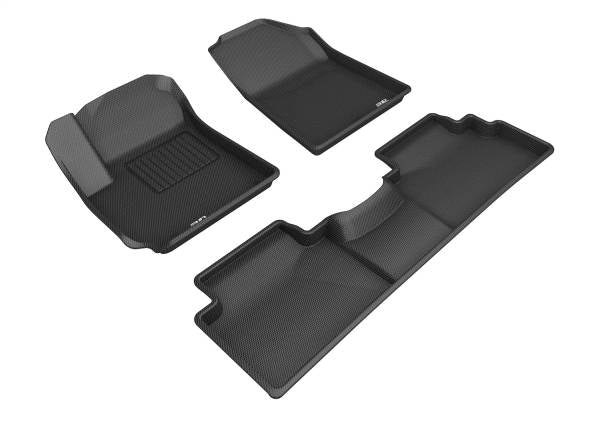 3D MAXpider Floor Mats Kia Soul (2020-2023) All-Weather Kagu Series Black - Front or Second Row