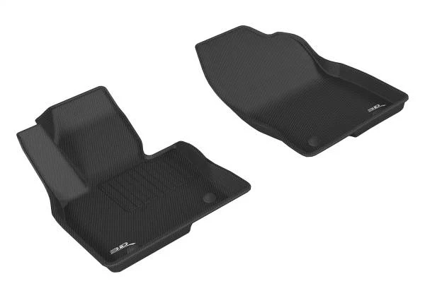 3D MAXpider Floor Mats Mazda CX9 7 Seater (16-23) All-Weather Kagu Series Black - Front / Second / Third Row
