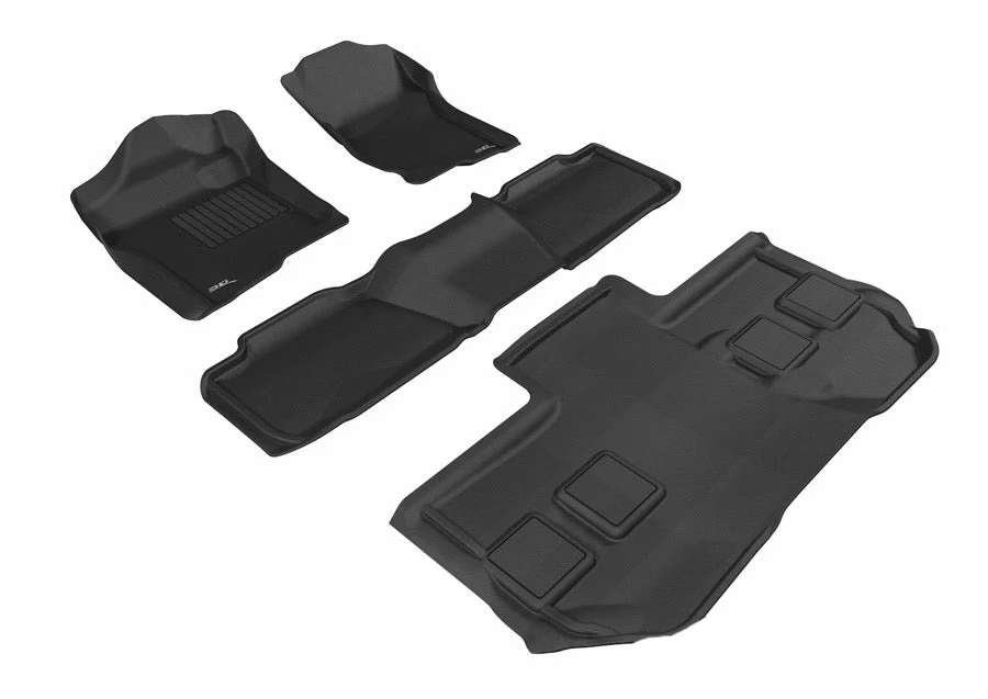 3D MAXpider Floor Mats Chevy Suburban w/ Bucket Seat 2nd Row (11-14) All-Weather Kagu Series - Front / Second / Third Row