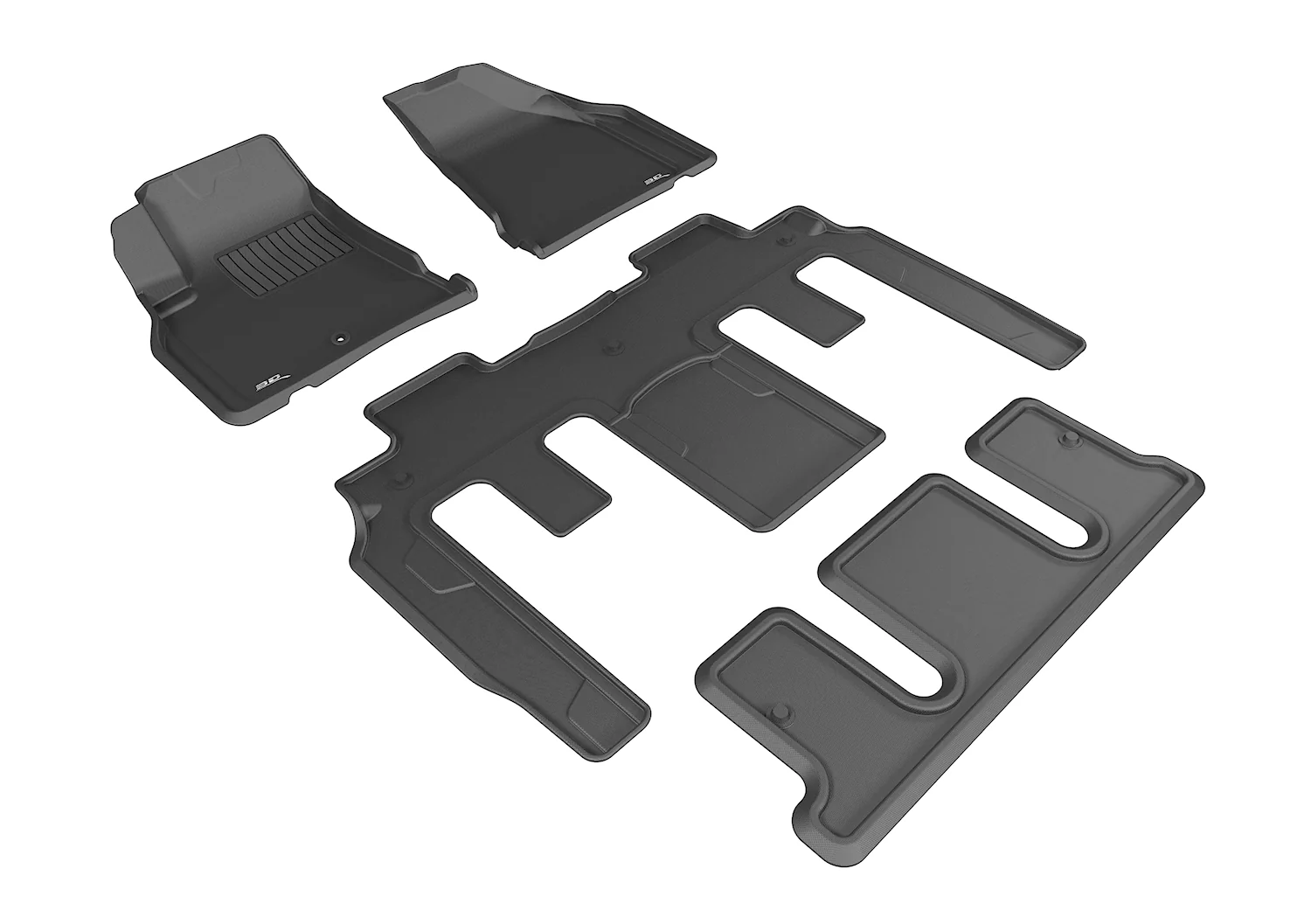 3D MAXpider Floor Mats Chevy Traverse (08-17) All-Weather Kagu Series - Front / Second / Third Row - Image 5