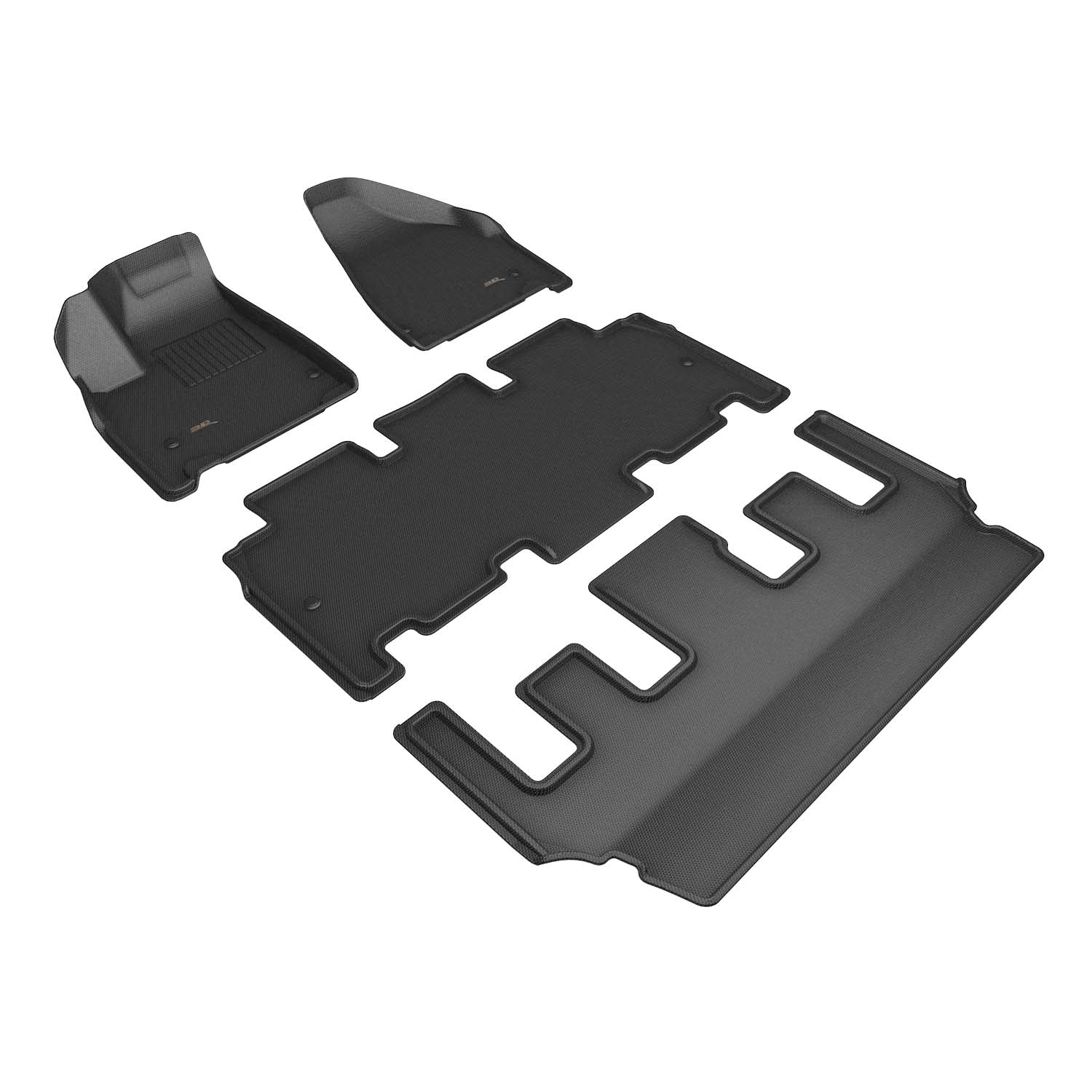 3D MAXpider Floor Mats Chrysler Pacifica Hybrid Limited / Pacifica (21-24) All-Weather Kagu Series - Front / Second / Third Row