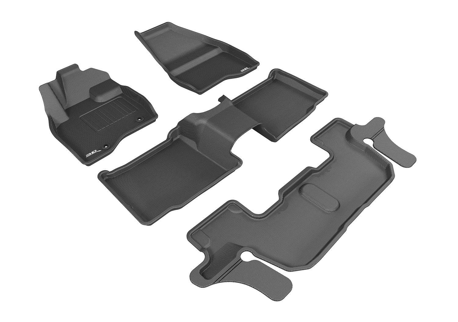 3D MAXpider Floor Mats Ford Explorer 6 / 7 Seater (15-16) All-Weather Kagu Series - Front / Second / Third Row