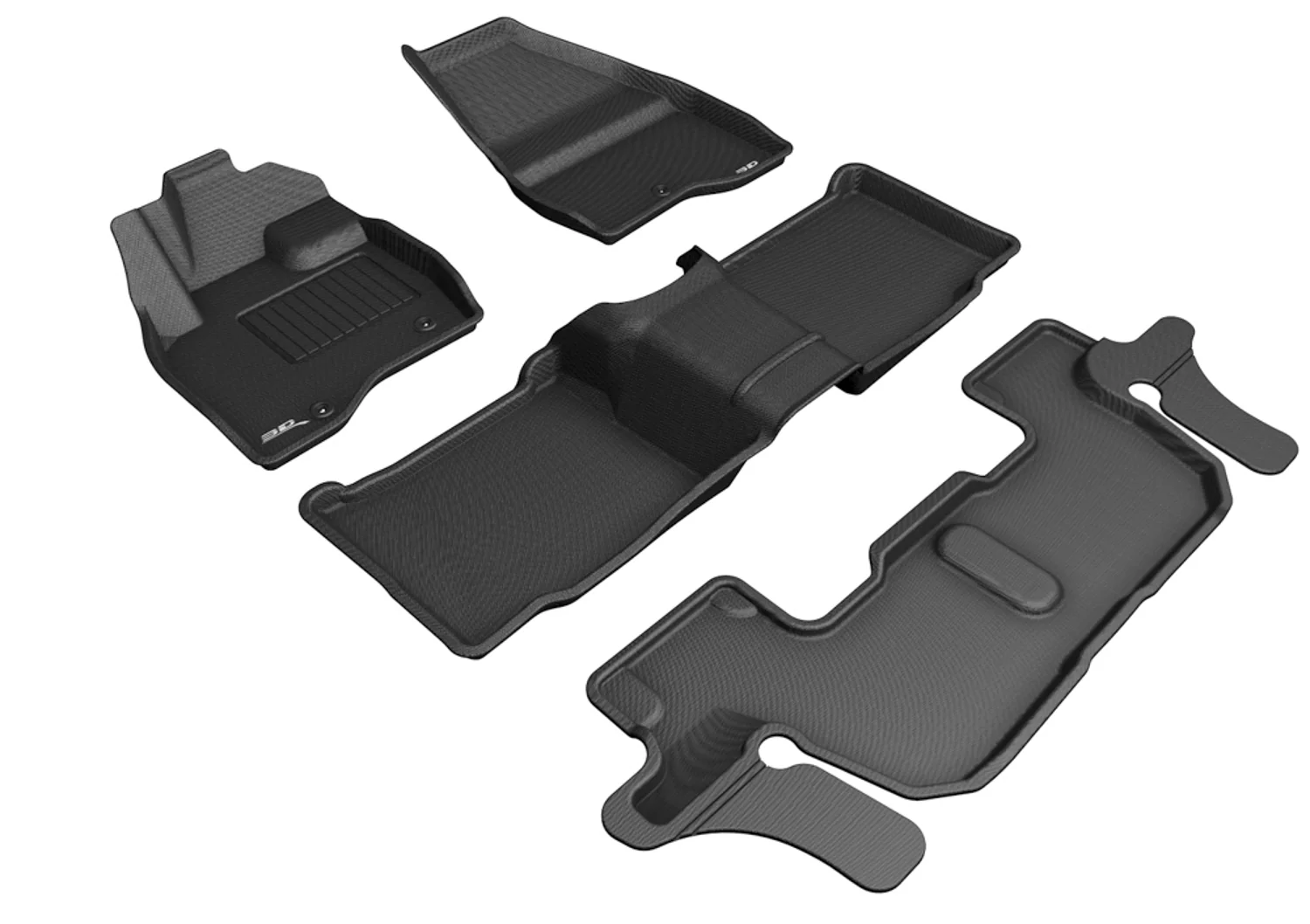 3D MAXpider Floor Mats Ford Explorer 6 / 7 Seater (17-19) All-Weather Kagu Series - Front / Second / Third Row - Image 6