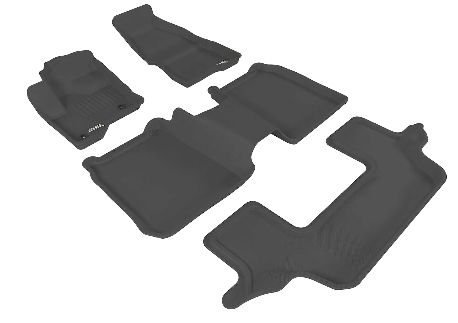 3D MAXpider Floor Mats Ford Flex (09-19) All-Weather Kagu Series - Front / Second / Third Row - Image 5