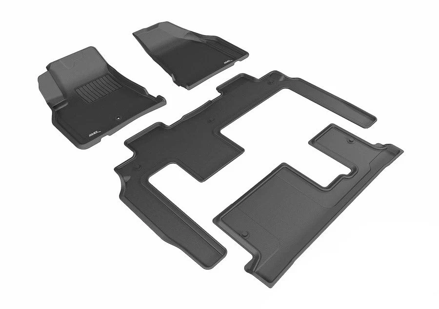 3D MAXpider Floor Mats GMC Acadia (07-16) Acadia Limited (2017) All-Weather Kagu Series - Front / Second / Third Row