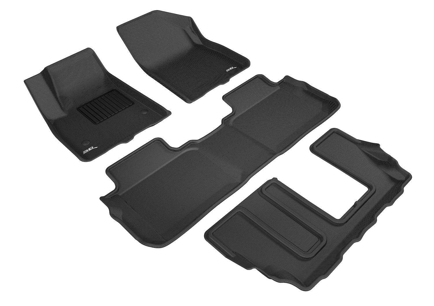 3D MAXpider Floor Mats GMC Acadia (2017-2023) All-Weather Kagu Series - Front / Second / Third Row - Image 9
