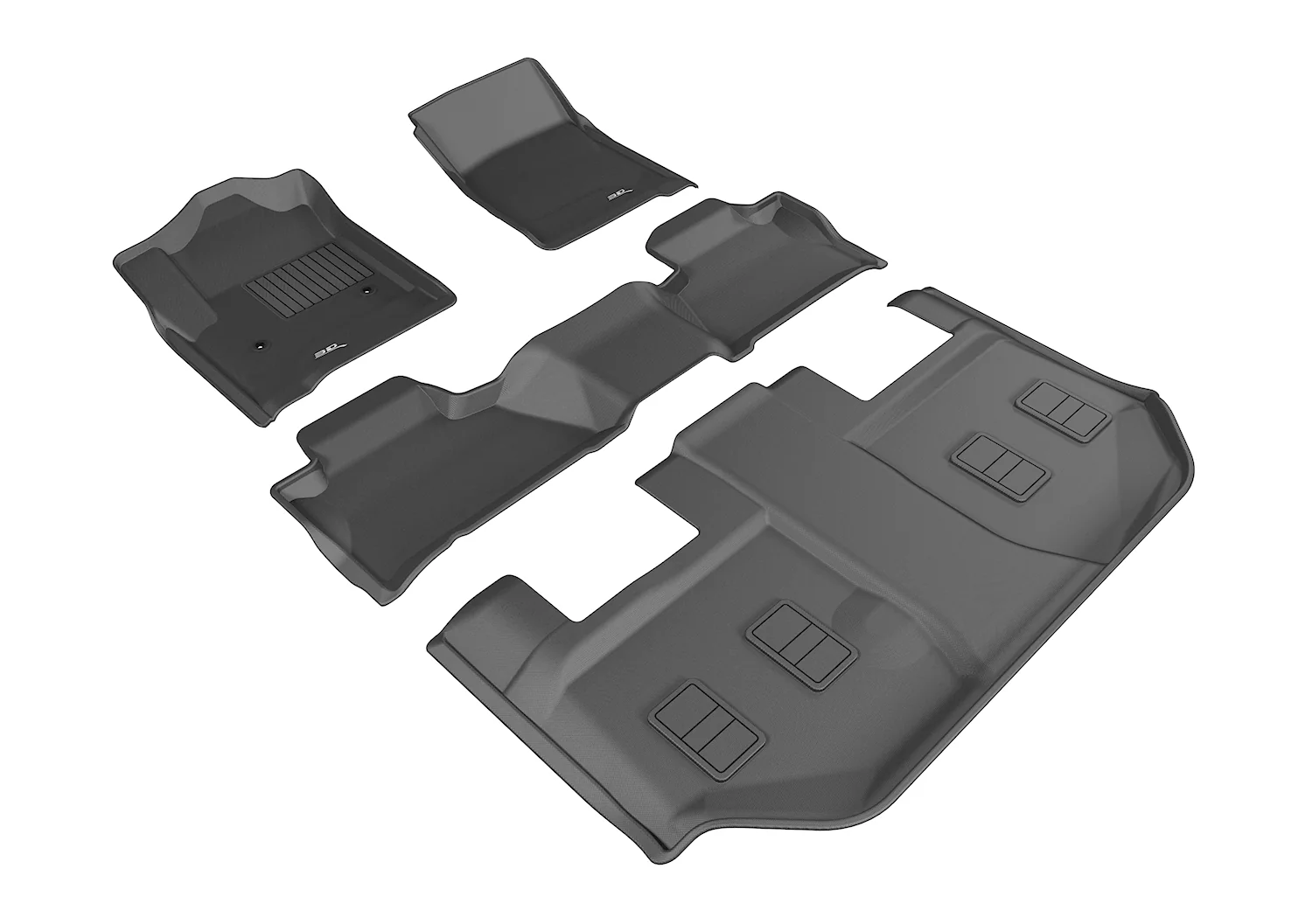 3D MAXpider Floor Mats Chevy Suburban (15-20) All-Weather Kagu Series - Front / Second / Third Row