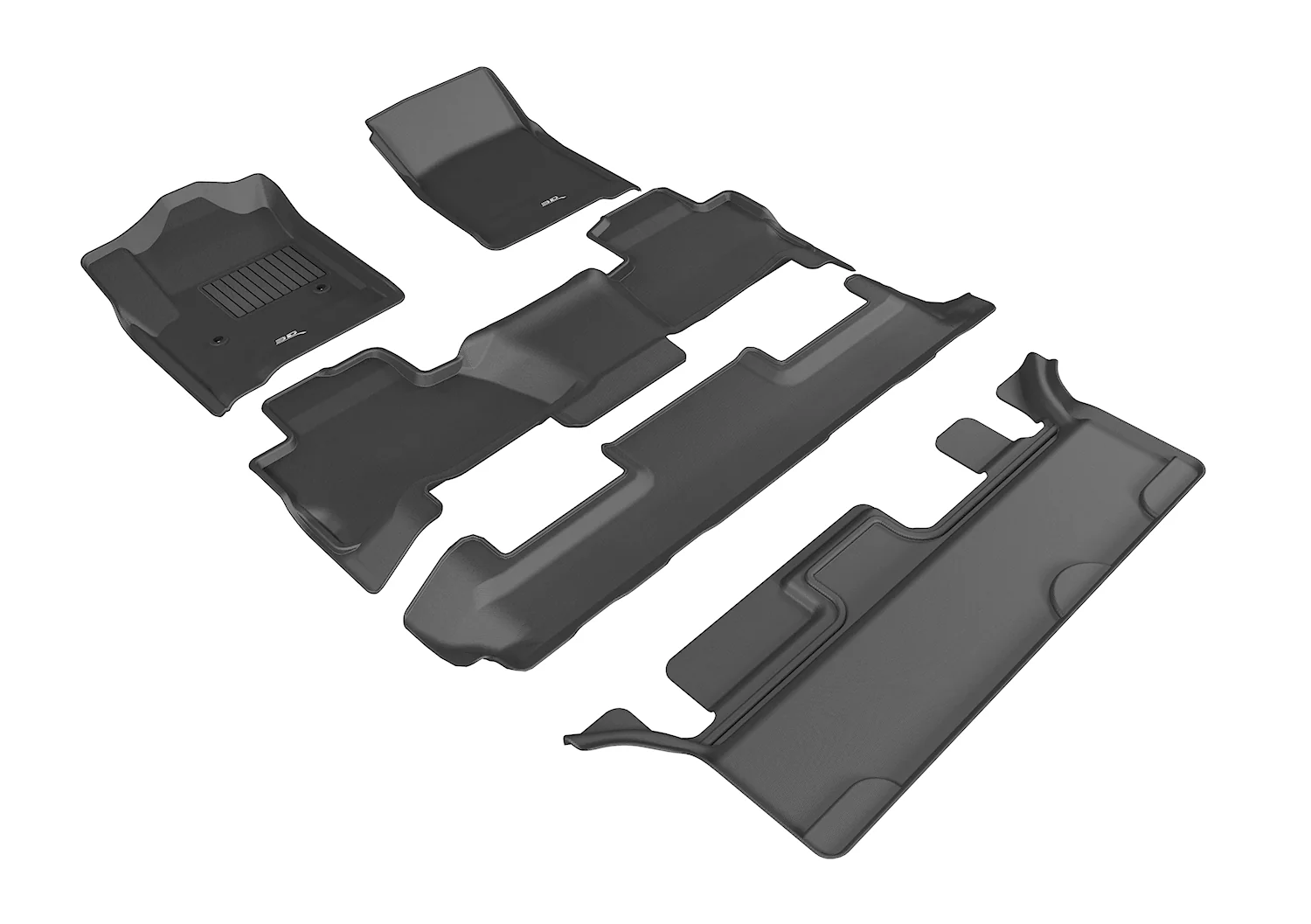 3D MAXpider Floor Mats Chevy Tahoe (15-20) All-Weather Kagu Series - Front / Second / Third Row