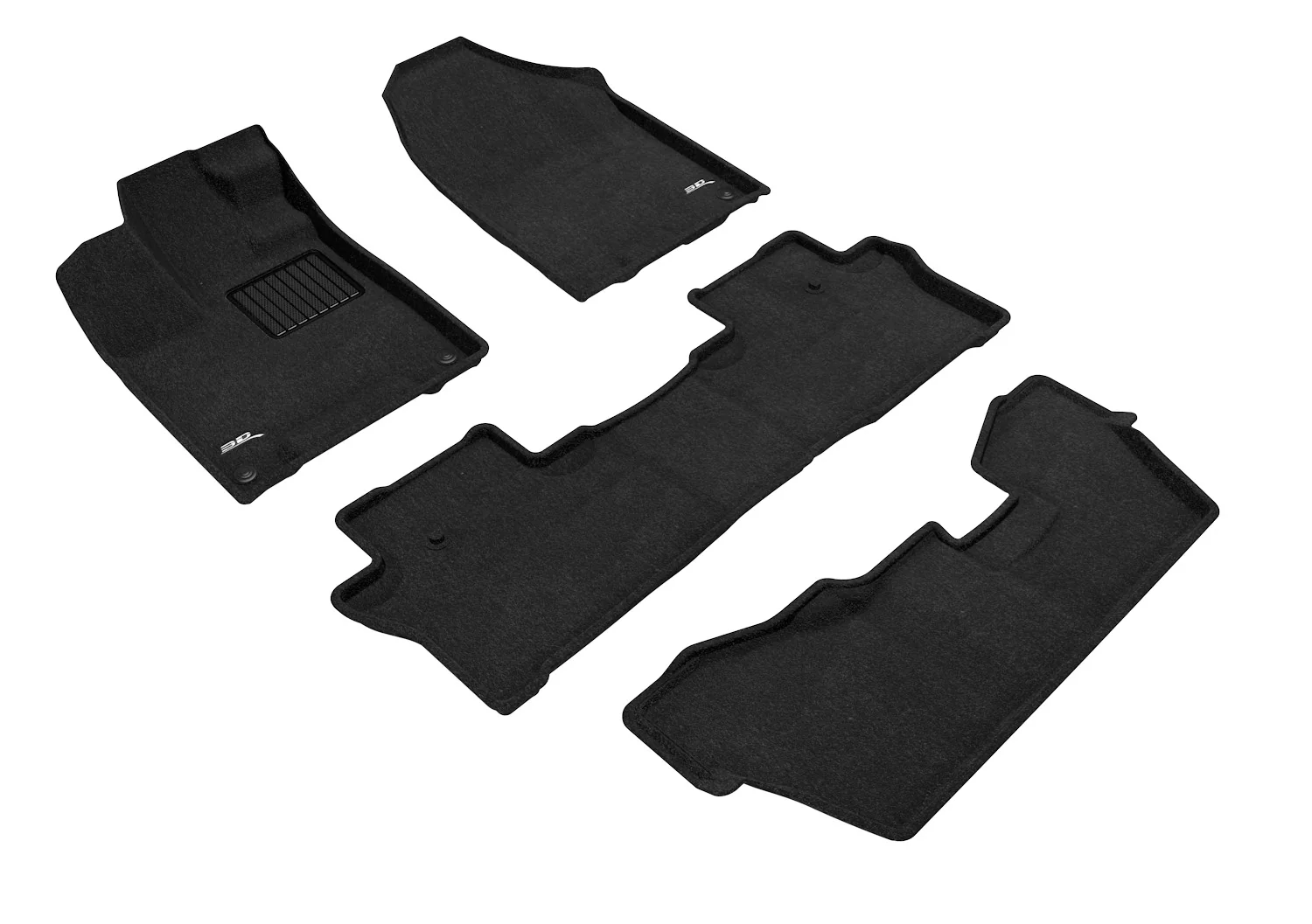 3D MAXpider Floor Mats Honda Pilot (2016-2022) All-Weather Elegant Series - Complete Set - Image 2
