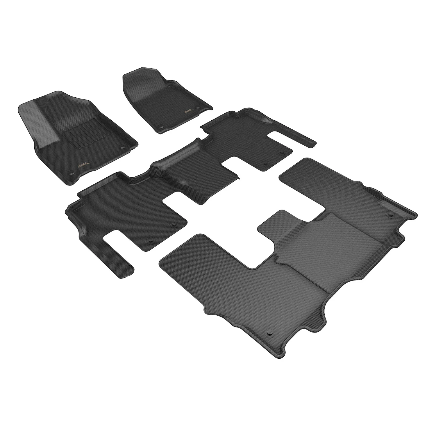 3D MAXpider Floor Mats Jeep Wagoneer 7 / 8 Seater (22-24) All-Weather Kagu Series - Front / Second / Third Row