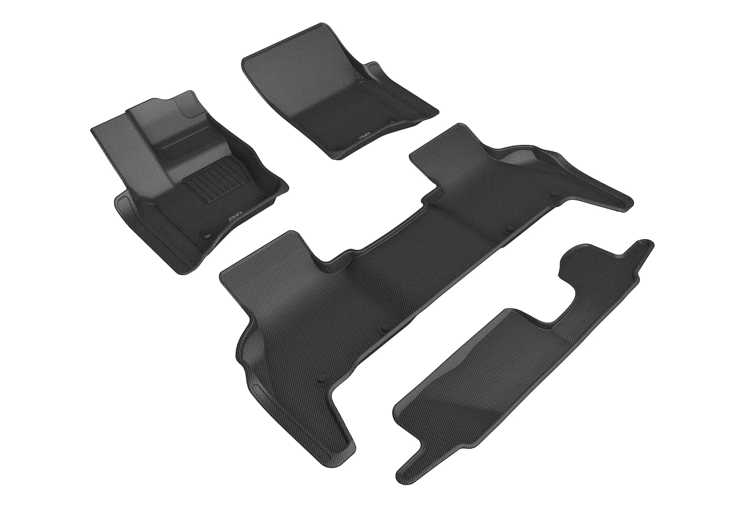 3D MAXpider Floor Mats Land Rover Defender 110 (20-24) All-Weather Kagu Series - Front / Second / Third Row - Image 4