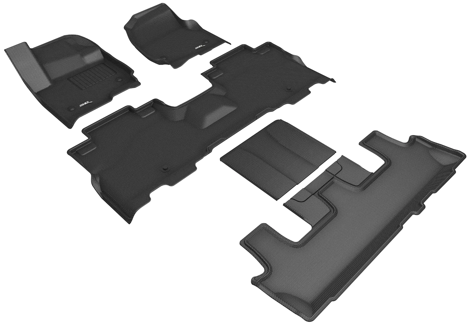 3D MAXpider Floor Mats Lincoln Navigator (18-24) All-Weather Kagu Series - Front / Second / Third Row - Image 13
