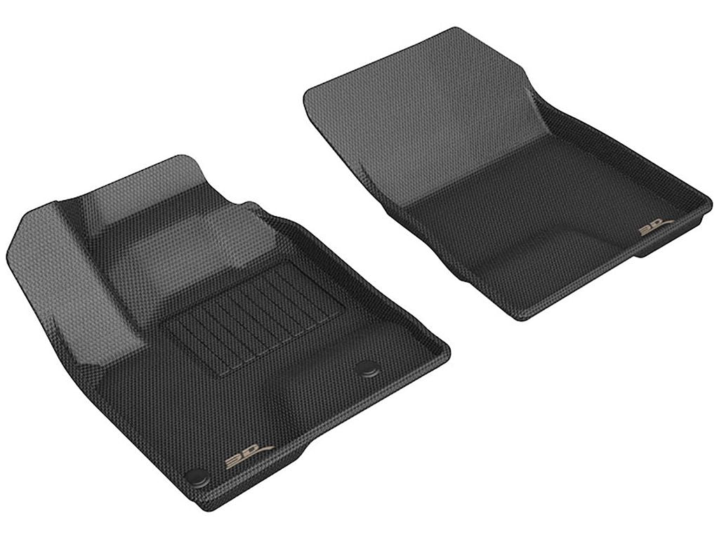 3D MAXpider Floor Mats Mitsubishi Outlander PHEV (22-24) All-Weather Kagu Series Black - Front / Second / Third Row - Image 2