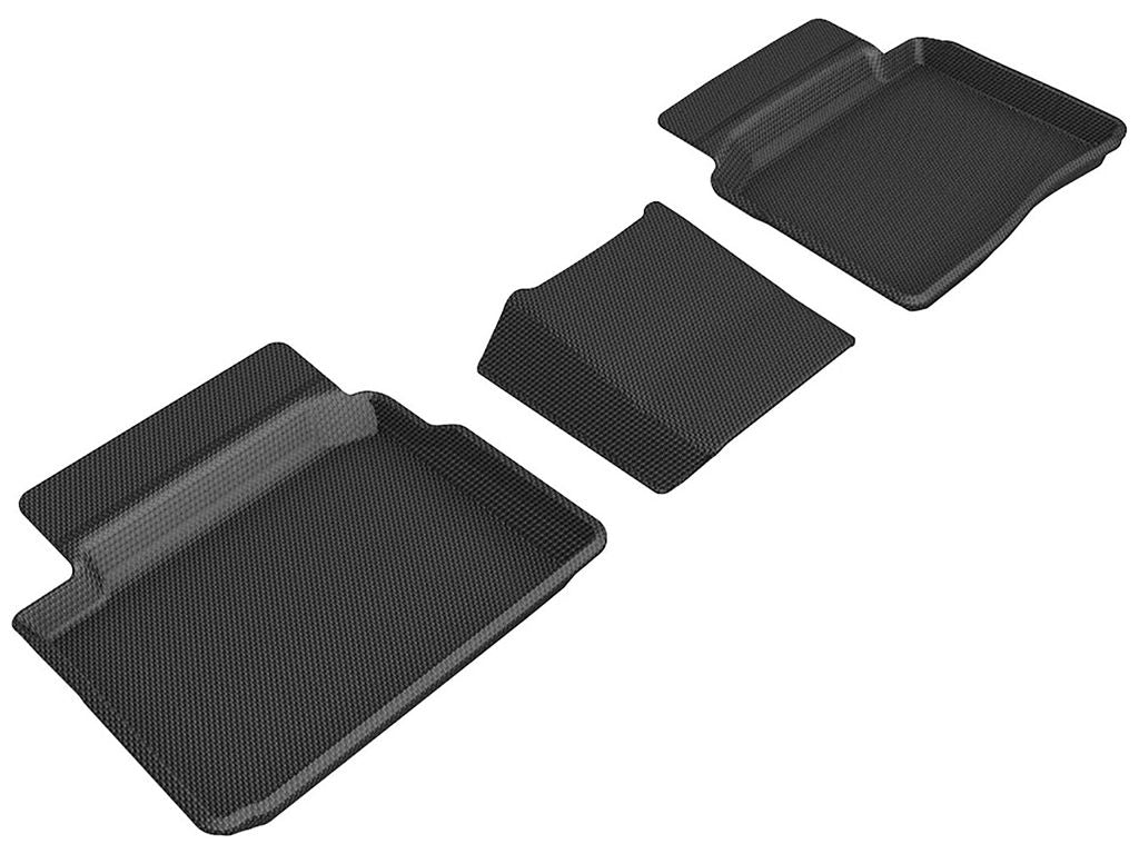 3D MAXpider Floor Mats Mitsubishi Outlander PHEV (22-24) All-Weather Kagu Series Black - Front / Second / Third Row - Image 3