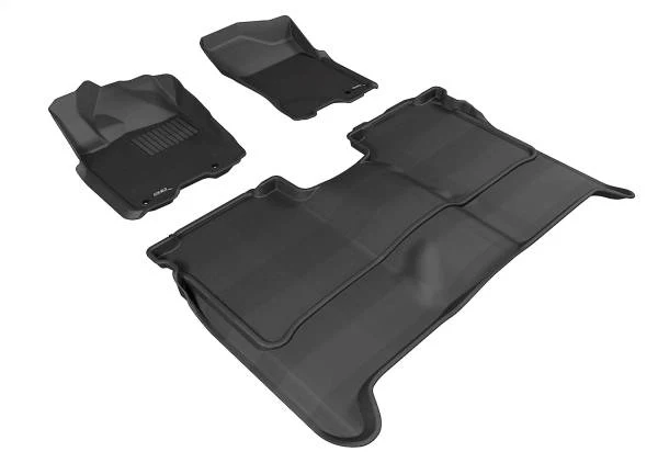 3D MAXpider Floor Mats Nissan Titan (09-15) All-Weather Kagu Series Black - Front or Second Row - Image 2
