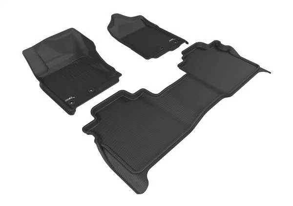 3D MAXpider Floor Mats Nissan Titan / Titan XD (16-24) All-Weather Kagu Series Black - Front or Second Row