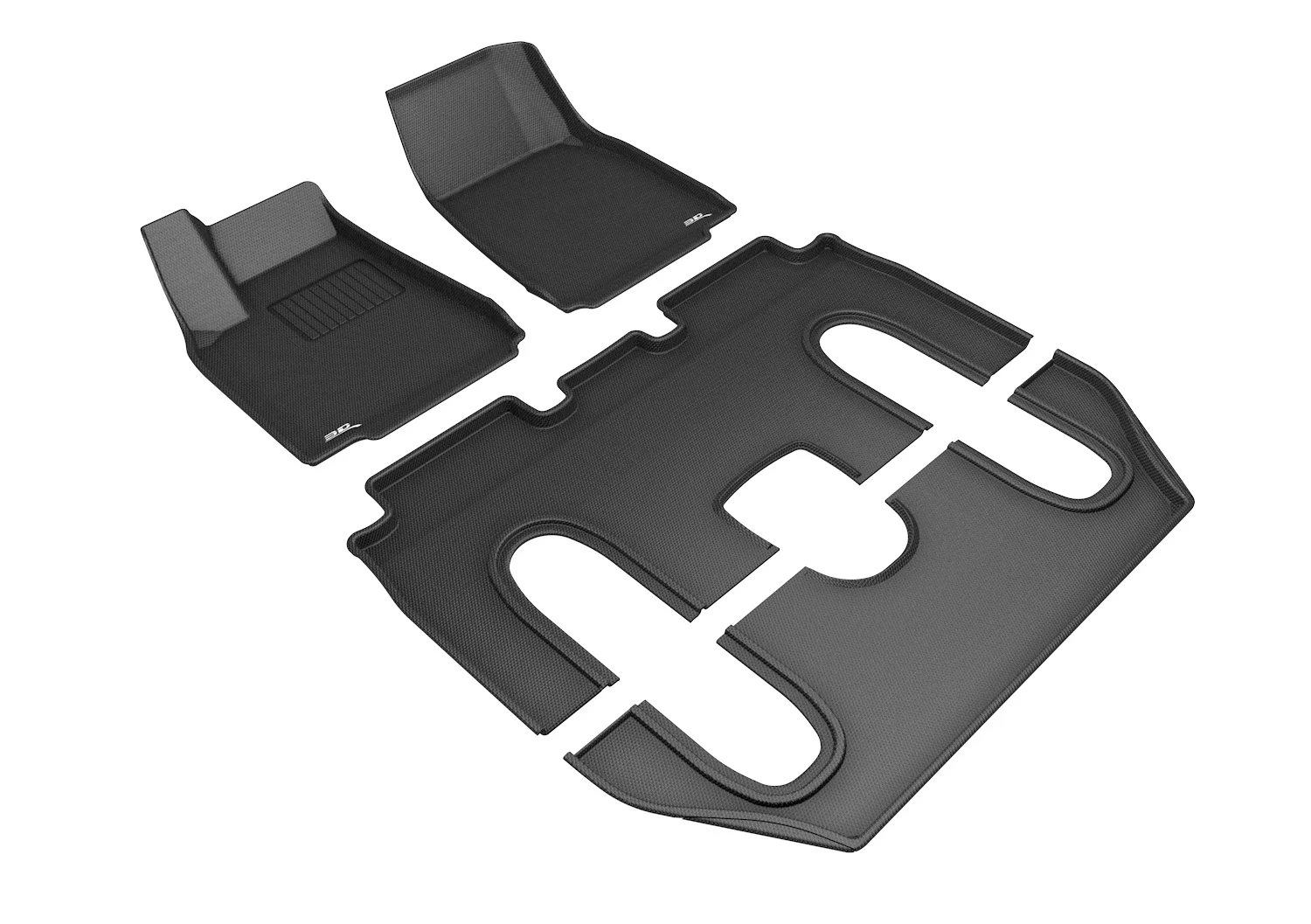 3D MAXpider Floor Mats Tesla Model X (16-21) All-Weather Kagu Series - Front / Second / Third Row - Image 4