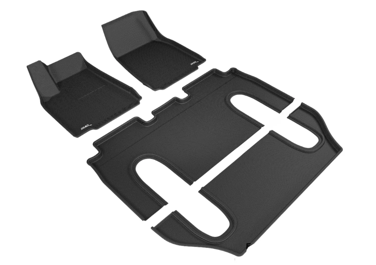 3D MAXpider Floor Mats Tesla Model X (16-21) All-Weather Kagu Series - Front / Second / Third Row - Image 8