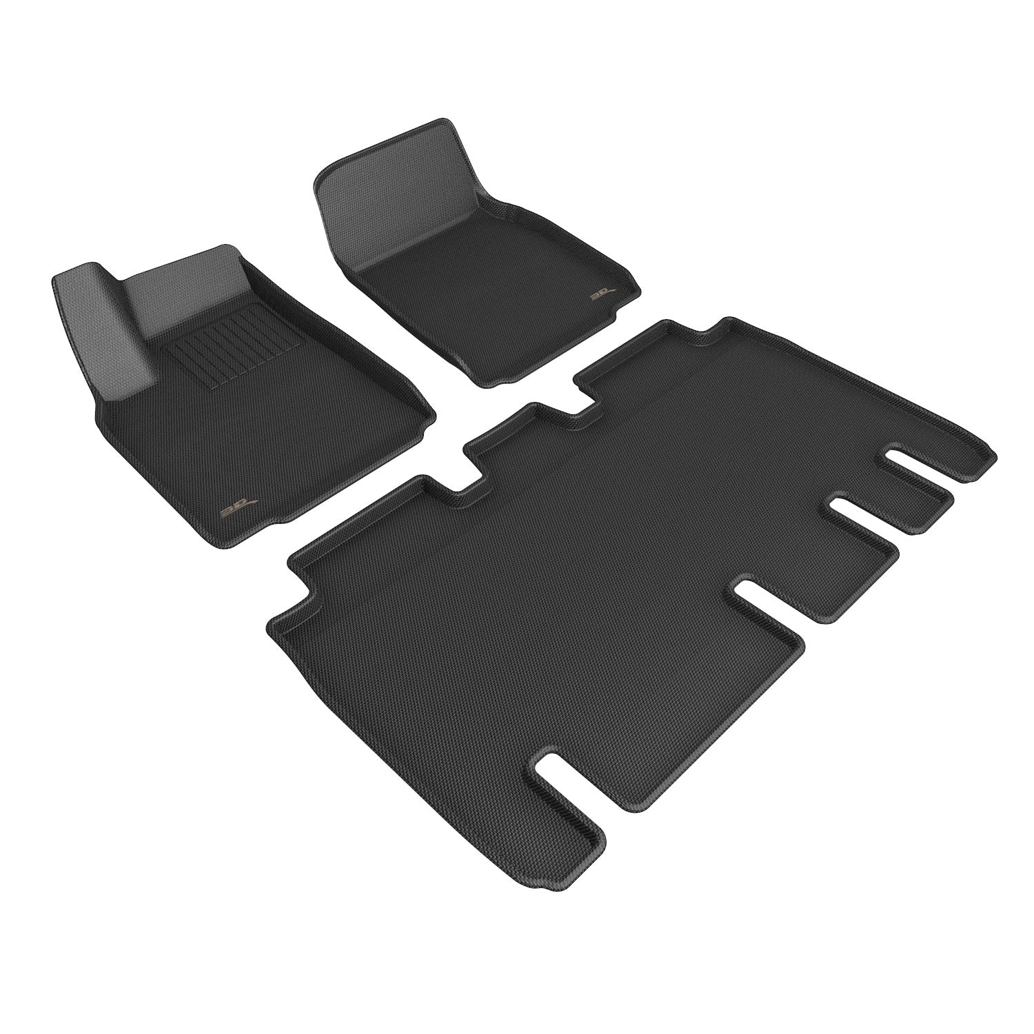 3D MAXpider Floor Mats Tesla Model X (22-24) All-Weather Kagu Series - Front / Second / Third Row