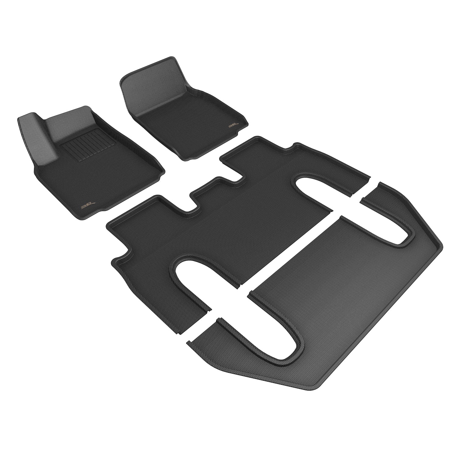 3D MAXpider Floor Mats Tesla Model X (22-24) All-Weather Kagu Series - Front / Second / Third Row - Image 4