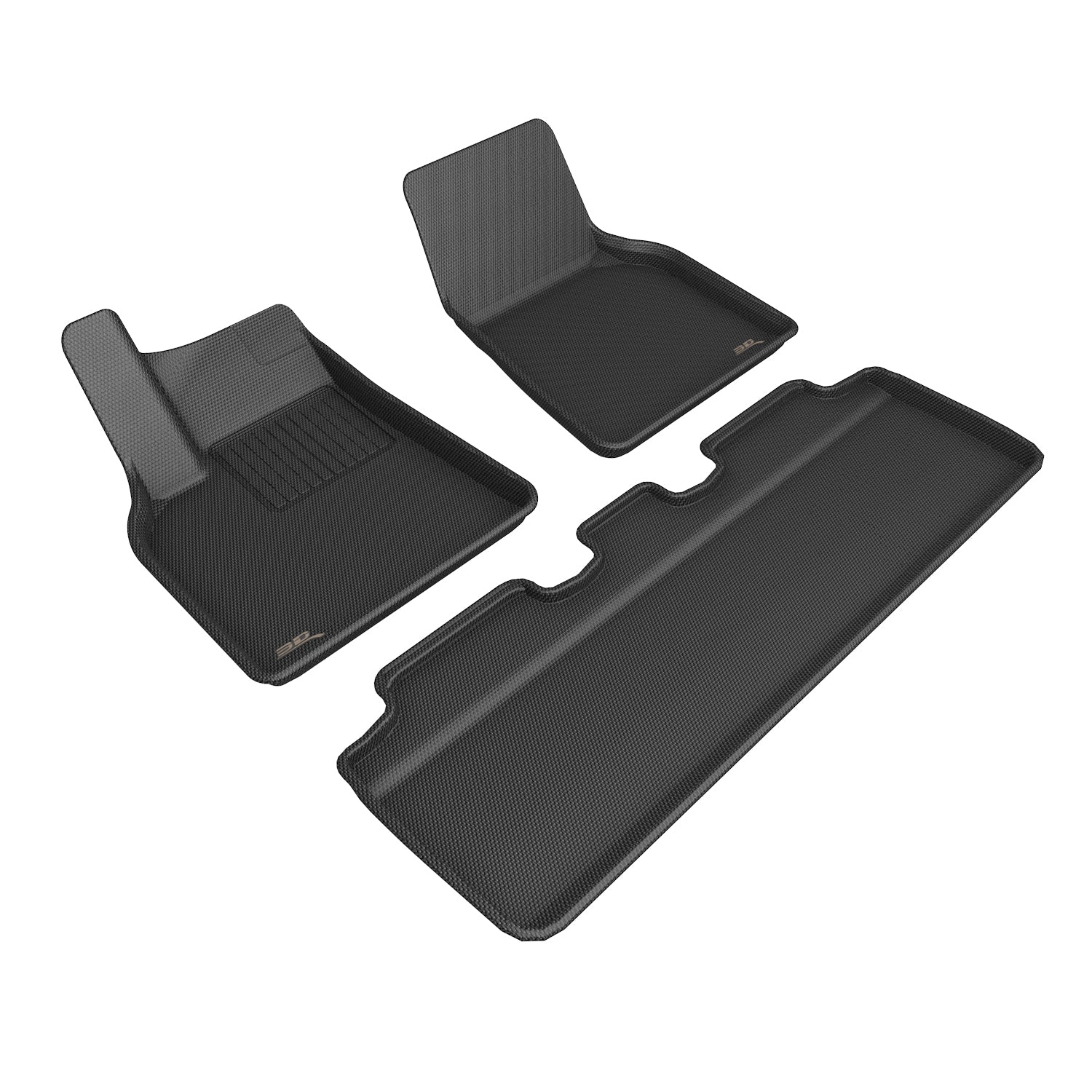 3D MAXpider Floor Mats Tesla Model Y (21-24) All-Weather Kagu Series - Front / Second / Third Row