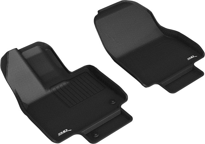 3D MAXpider Floor Mats Toyota Highlander Gas 7 / 8 Seater (20-24) All-Weather Kagu Series Black - Front / Second / Third Row - Image 3