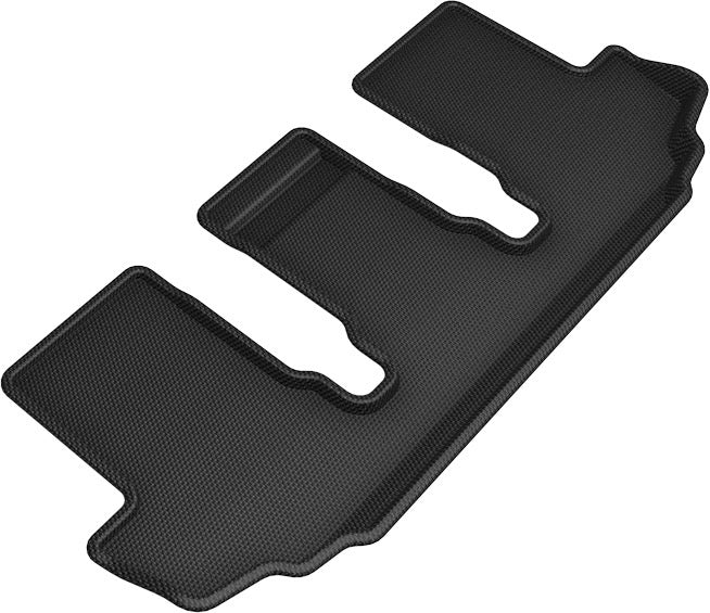 3D MAXpider Floor Mats Toyota Highlander Gas 7 / 8 Seater (20-24) All-Weather Kagu Series Black - Front / Second / Third Row - Image 6