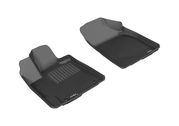 3D MAXpider Floor Mats Toyota Highlander Gas / Hybrid (08-13) All-Weather Kagu Series Black - Front / Second / Third Row - Image 5