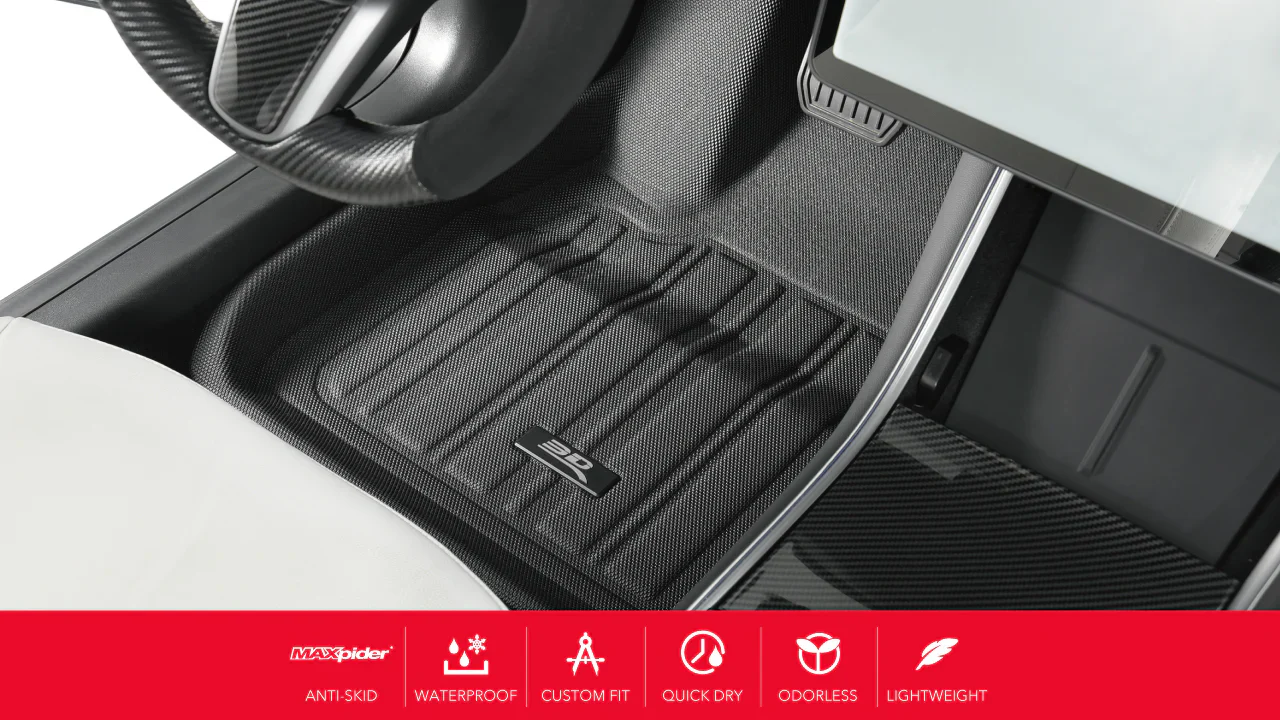 3D MAXpider Floor Mats Tesla Model 3 (20-23) All-Weather Elitect Series - Complete Set - Image 4