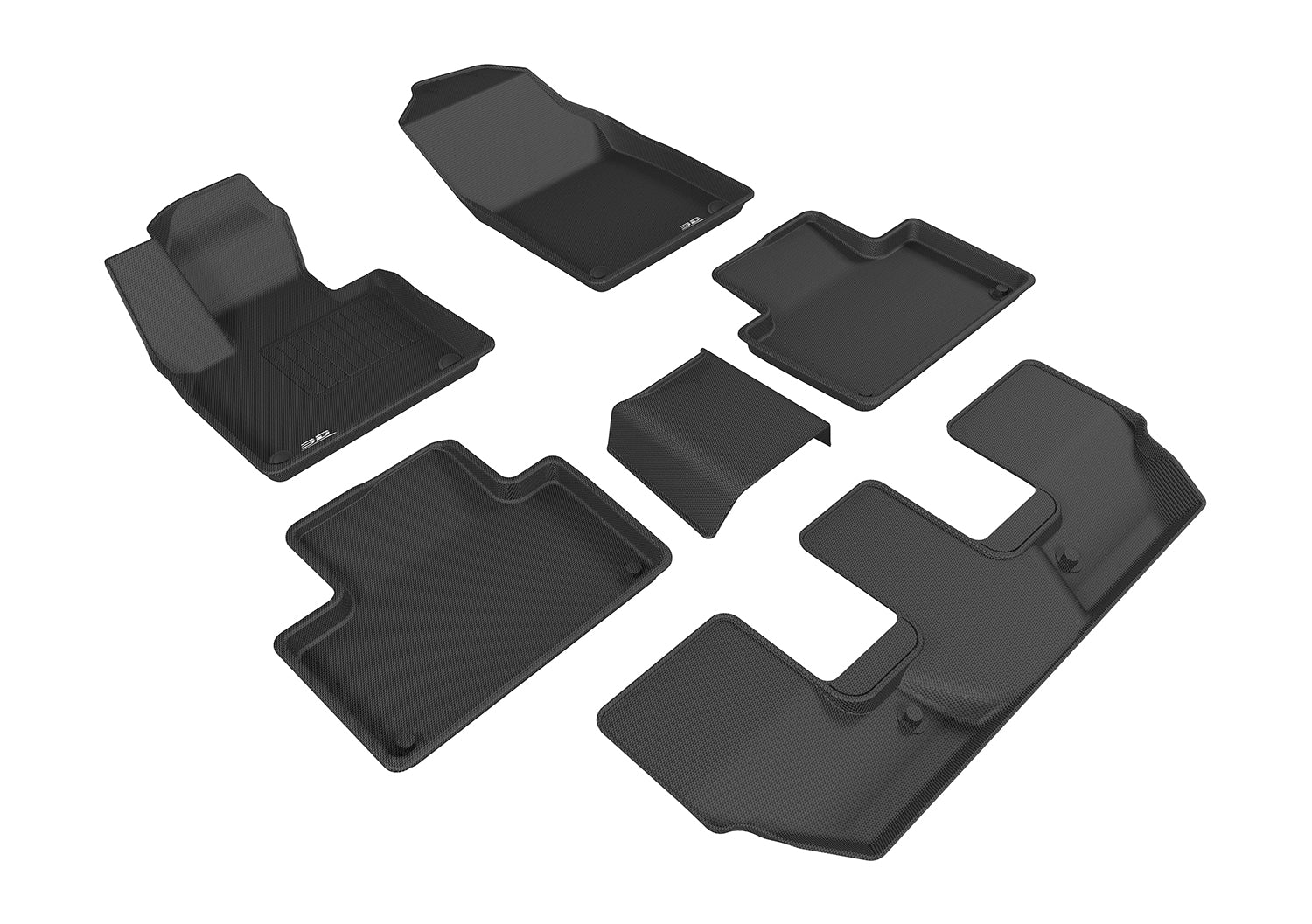 3D MAXpider Floor Mats Volvo XC90 T5/ T6/ B5/ B6 (15-24) All-Weather Kagu Series - Front / Second / Third Row