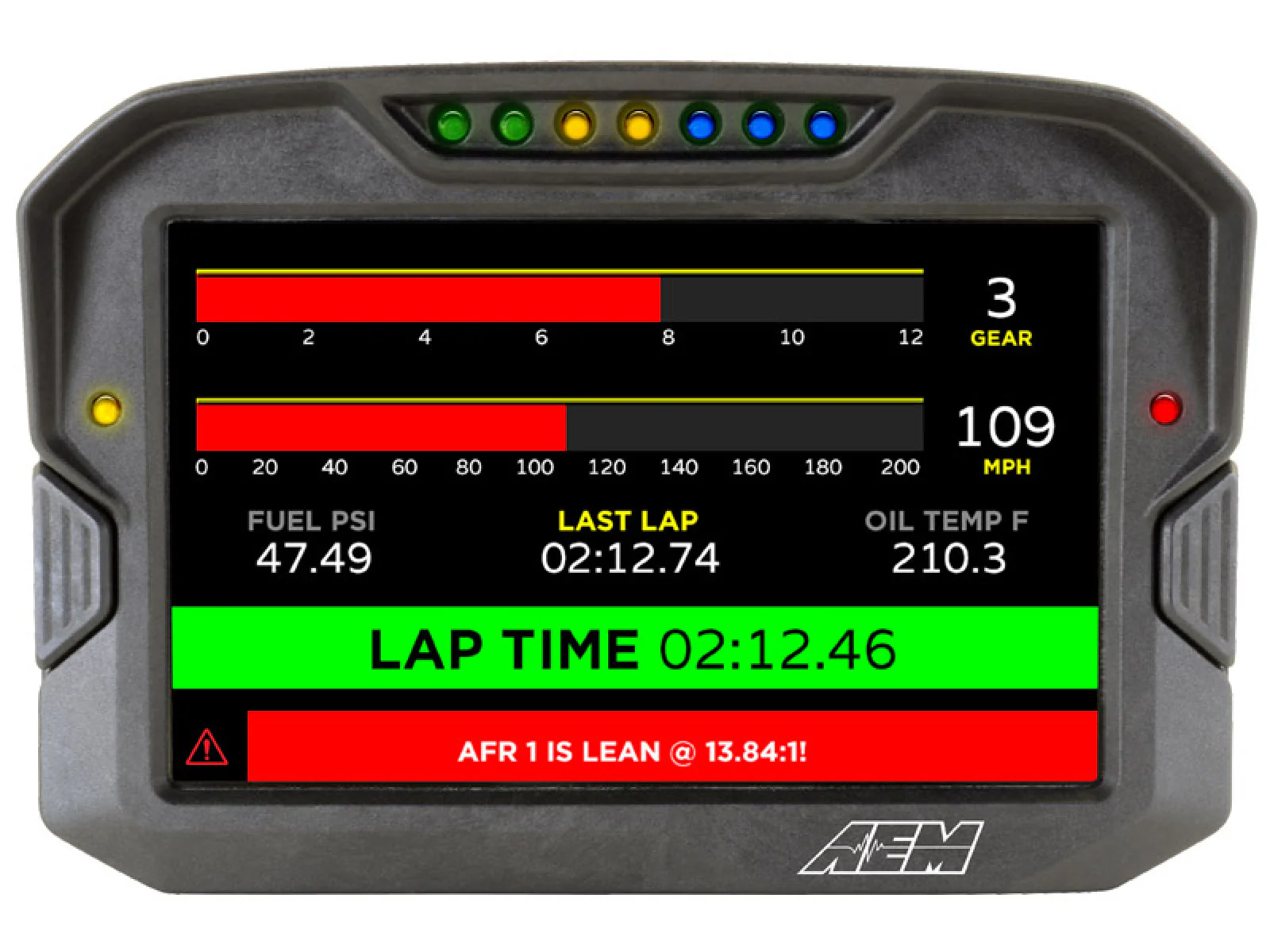 AEM 30-5703 CD-7 Carbon Digital Racing and Logging Dash Display - Logging / GPS Enabled - Image 11