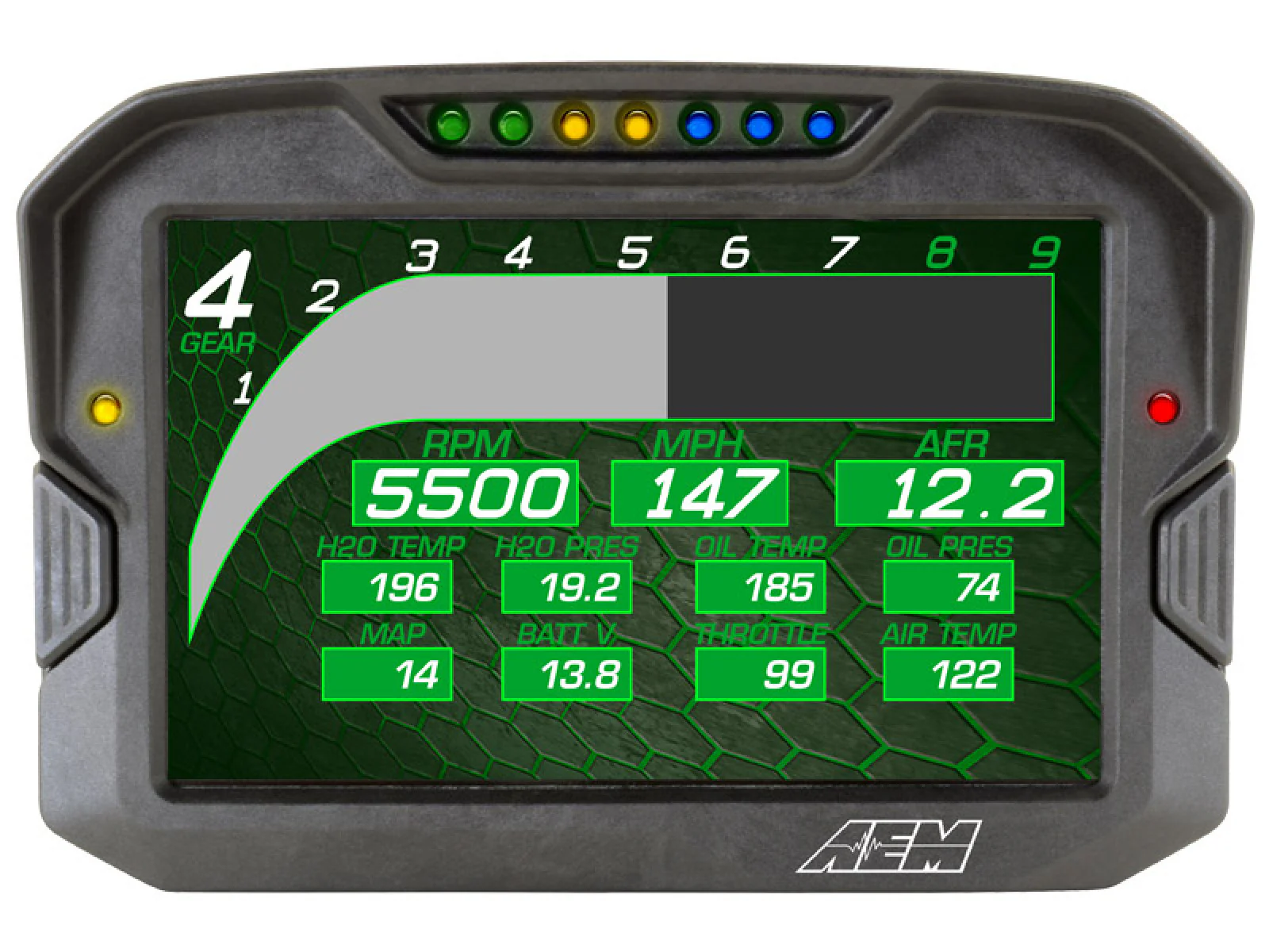 AEM 30-5703 CD-7 Carbon Digital Racing and Logging Dash Display - Logging / GPS Enabled - Image 12