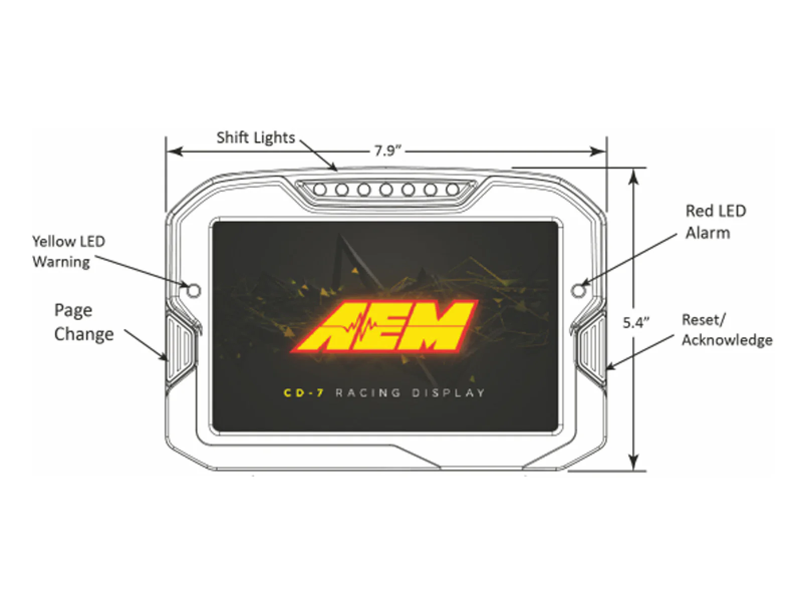 AEM 30-5703 CD-7 Carbon Digital Racing and Logging Dash Display - Logging / GPS Enabled - Image 13