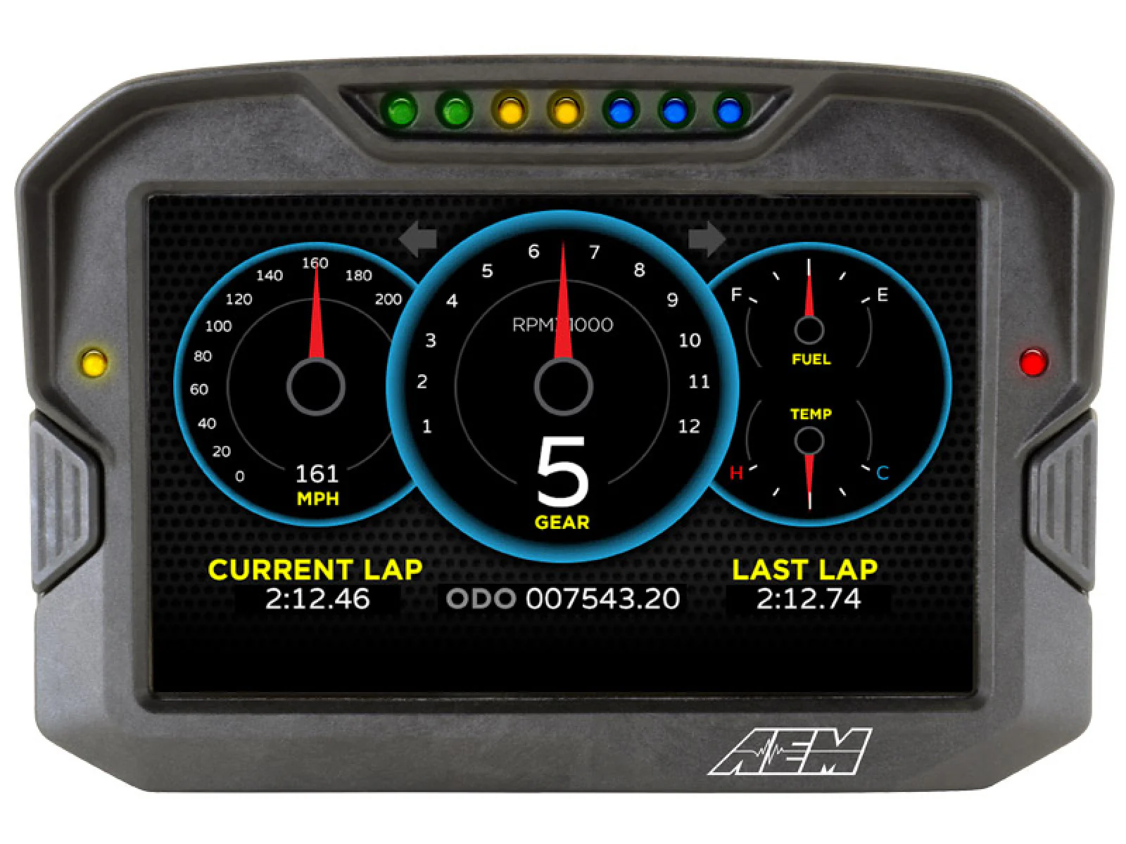 AEM 30-5703 CD-7 Carbon Digital Racing and Logging Dash Display - Logging / GPS Enabled - Image 7