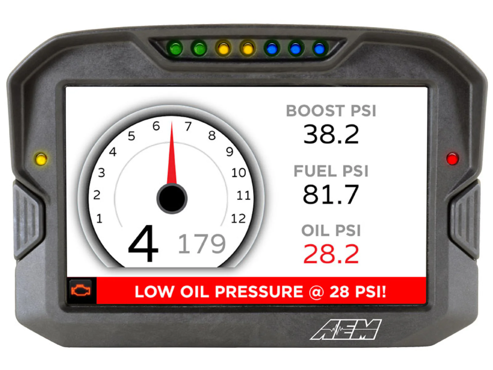 AEM 30-5703 CD-7 Carbon Digital Racing and Logging Dash Display - Logging / GPS Enabled - Image 9
