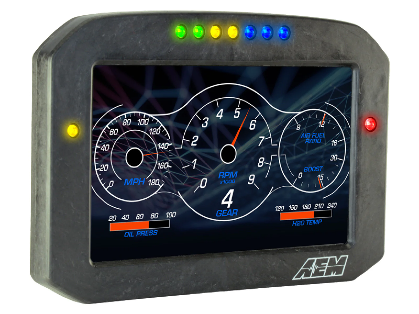 AEM 30-5700F CD-7 Carbon Flat Panel Digital Racing Dash Display - Non-Logging / Non-GPS - Image 3