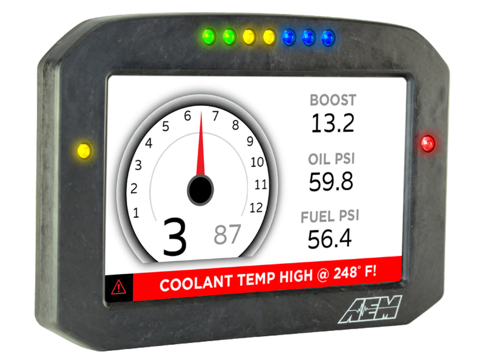 AEM 30-5700F CD-7 Carbon Flat Panel Digital Racing Dash Display - Non-Logging / Non-GPS - Image 4