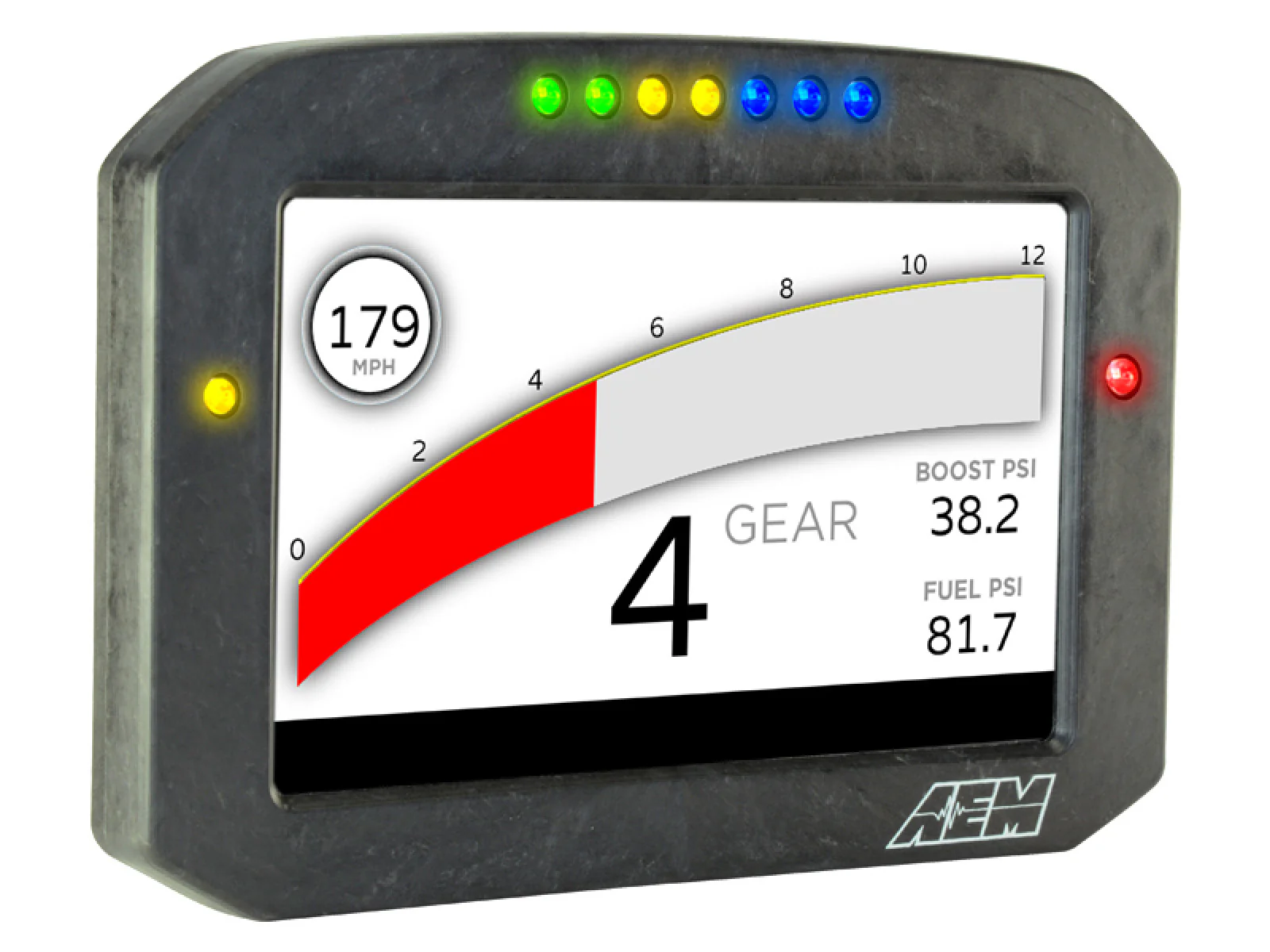 AEM 30-5700F CD-7 Carbon Flat Panel Digital Racing Dash Display - Non-Logging / Non-GPS - Image 5
