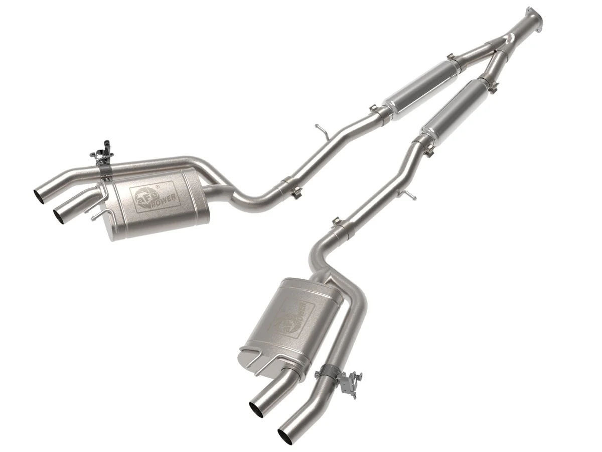 aFe Exhaust Kia Stinger 2.5L Turbo (2022-2023) 3" To 2.5" Gemini XV Catback w/ Remote Cut Out Valves 49-37024